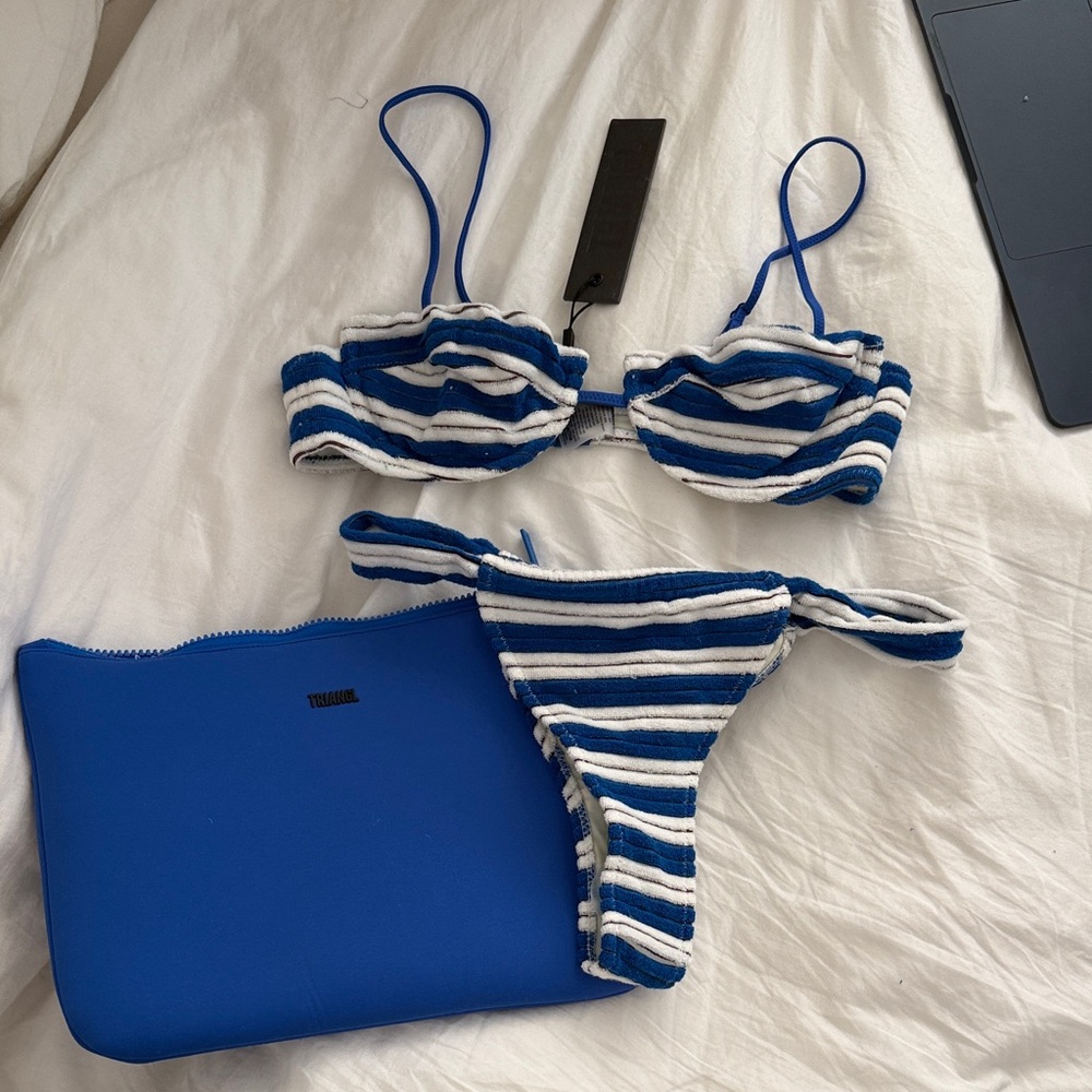 Triangl Swimwear Joly Terry Towelling
Bikini Set in Blue